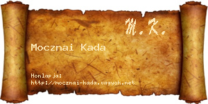 Mocznai Kada névjegykártya
